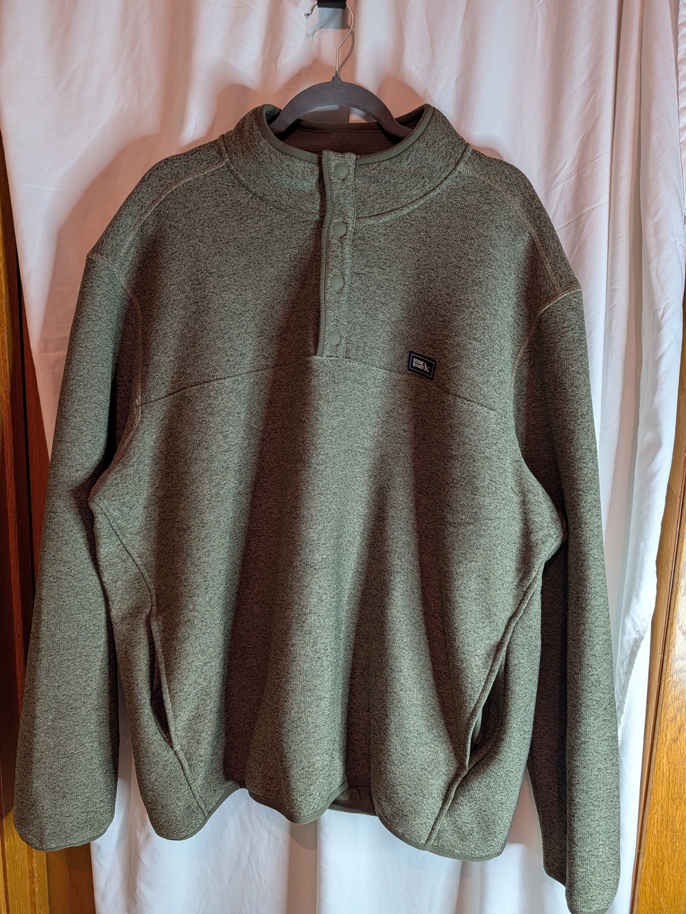 Eddie Bauer Olive Green Zip-Neck Men’s Sweater